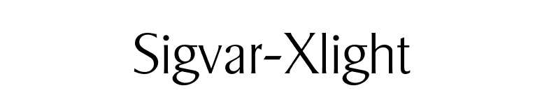 Sigvar-Xlight font preview