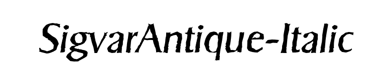 SigvarAntique-Italic font preview