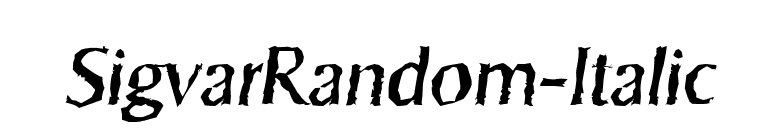 SigvarRandom-Italic font preview