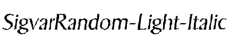 SigvarRandom-Light-Italic font preview