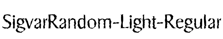 SigvarRandom-Light-Regular font preview