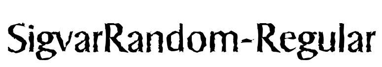 SigvarRandom-Regular font preview