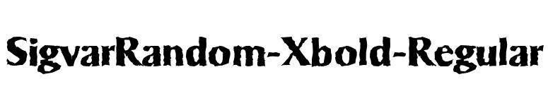 SigvarRandom-Xbold-Regular font preview