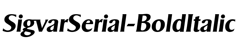 SigvarSerial-BoldItalic font preview