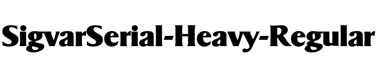 SigvarSerial-Heavy-Regular font preview