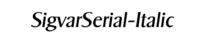 SigvarSerial-Italic font preview