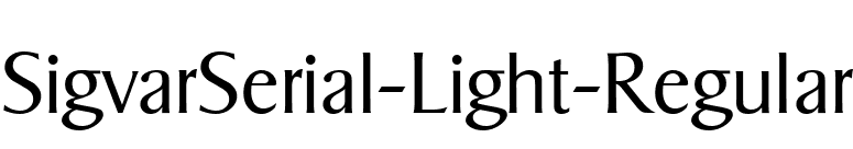 SigvarSerial-Light-Regular font preview