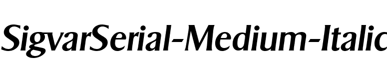 SigvarSerial-Medium-Italic font preview