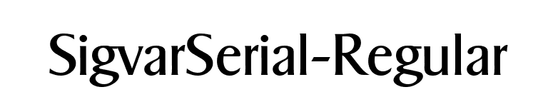 SigvarSerial-Regular font preview