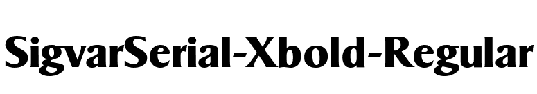 SigvarSerial-Xbold-Regular font preview