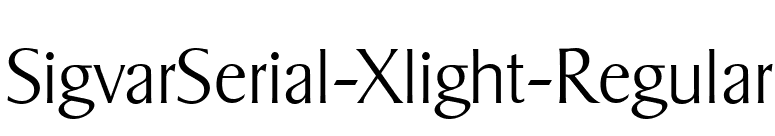 SigvarSerial-Xlight-Regular font preview