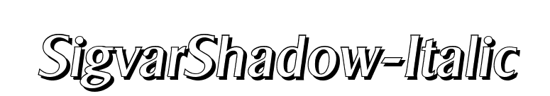 SigvarShadow-Italic font preview
