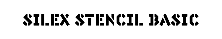 Silex Stencil Basic font preview