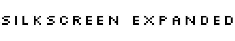Silkscreen Expanded font preview