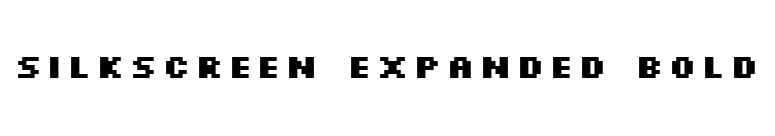 Silkscreen Expanded Bold font preview