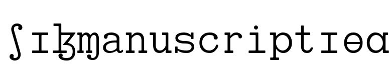 SILManuscriptIPA font preview