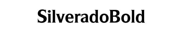 SilveradoBold font preview
