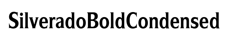 SilveradoBoldCondensed font preview