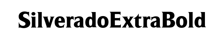 SilveradoExtraBold font preview