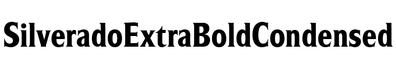 SilveradoExtraBoldCondensed font preview