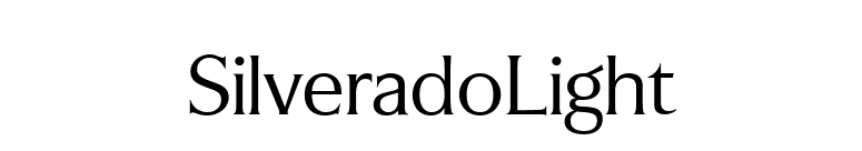 SilveradoLight font preview