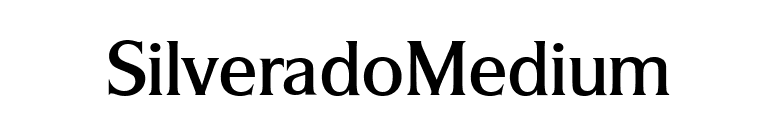 SilveradoMedium font preview