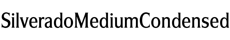SilveradoMediumCondensed font preview
