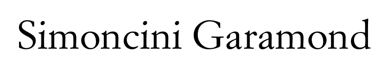 Simoncini Garamond font preview