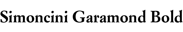 Simoncini Garamond Bold font preview