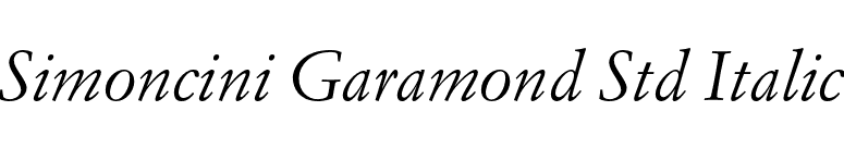 Simoncini Garamond Std Italic font preview