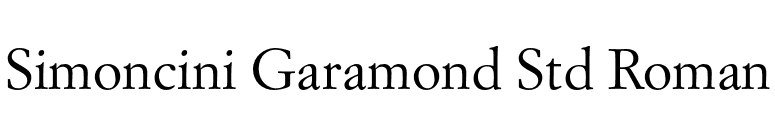Simoncini Garamond Std Roman font preview