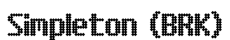 Simpleton (BRK) font preview