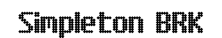Simpleton BRK font preview