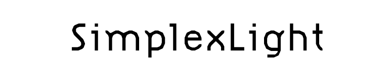 SimplexLight font preview