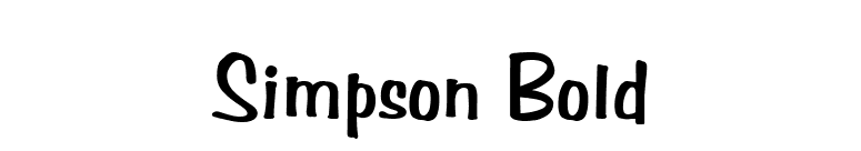 Simpson Bold font preview