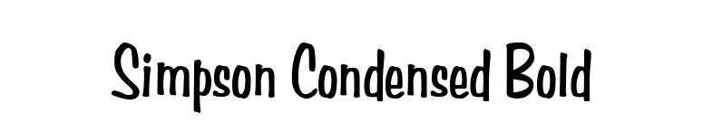 Simpson Condensed Bold font preview