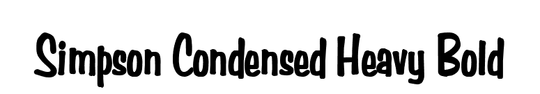 Simpson Condensed Heavy Bold font preview