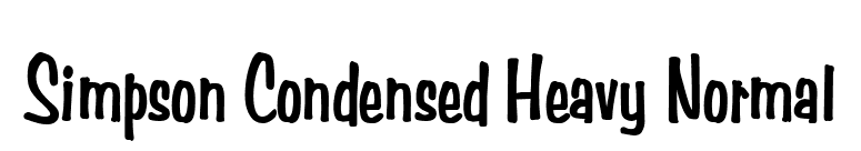 Simpson Condensed Heavy Normal font preview