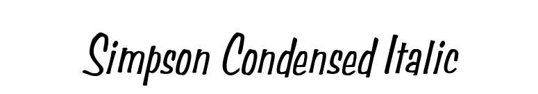 Simpson Condensed Italic font preview