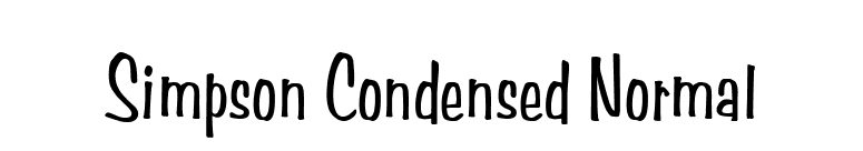 Simpson Condensed Normal font preview