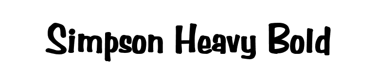 Simpson Heavy Bold font preview