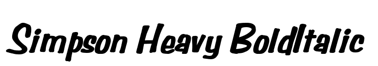 Simpson Heavy BoldItalic font preview
