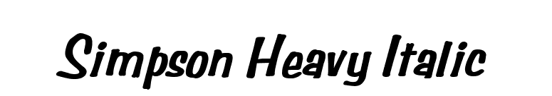 Simpson Heavy Italic font preview