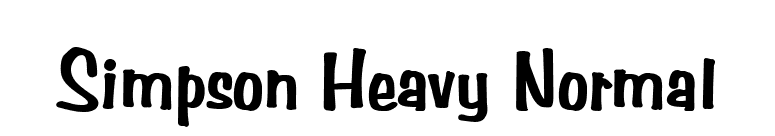 Simpson Heavy Normal font preview