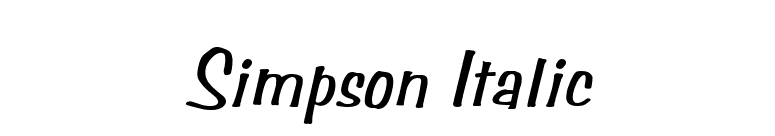 Simpson Italic font preview