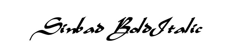 Sinbad BoldItalic font preview