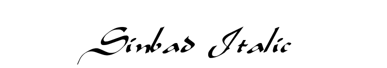 Sinbad Italic font preview