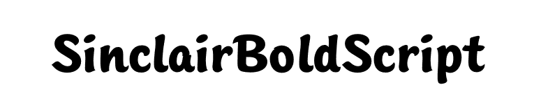 SinclairBoldScript font preview