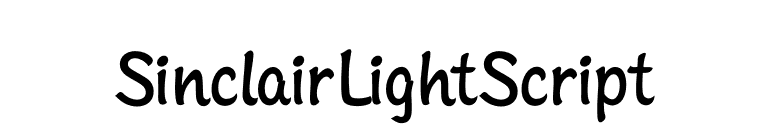 SinclairLightScript font preview