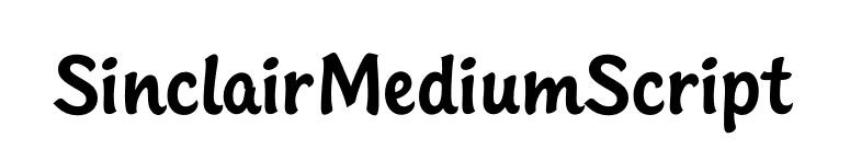 SinclairMediumScript font preview